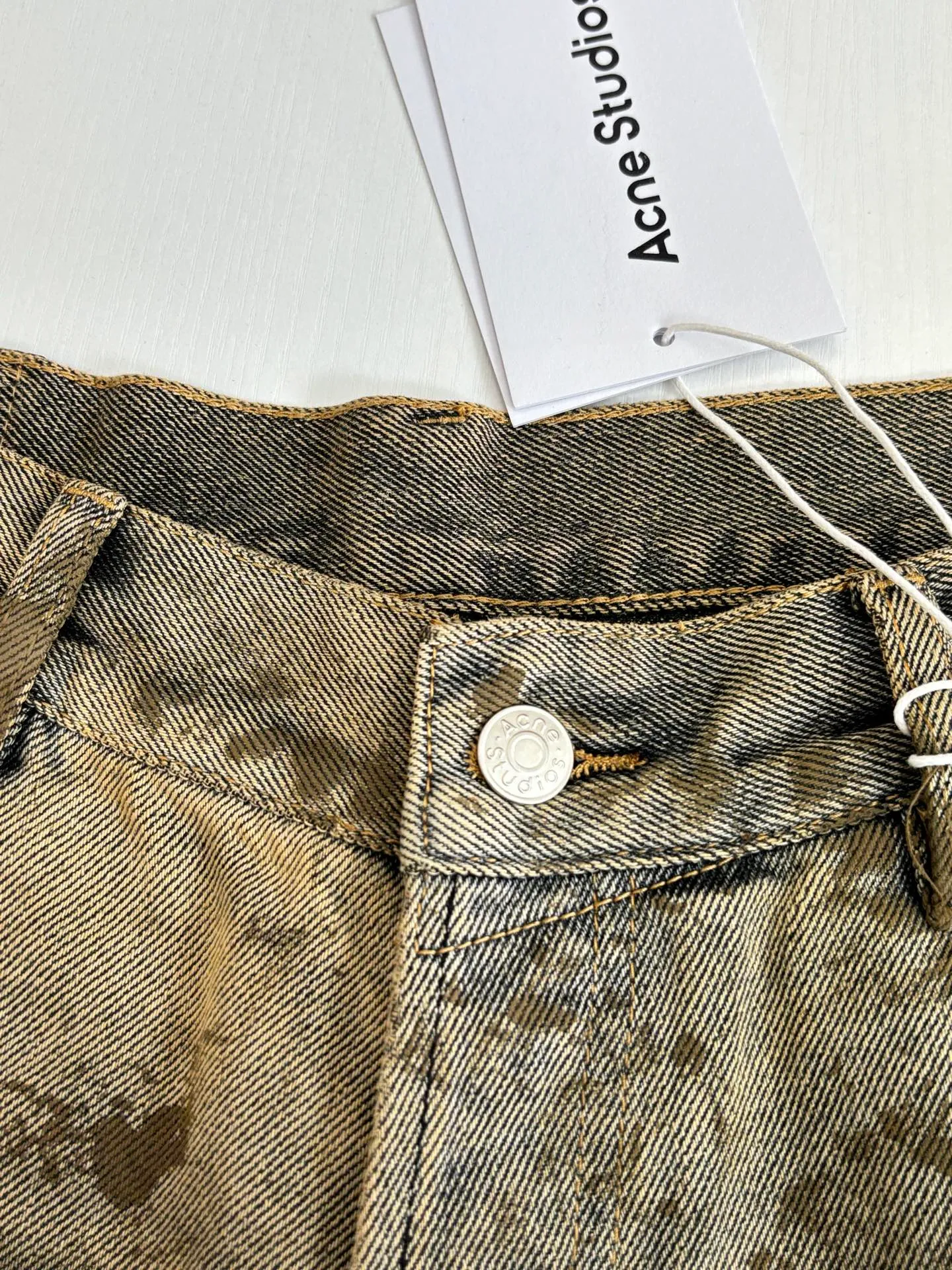 Acne Studio 26SS （14oz） ACNE +2% + Retro ACNE Non-Slip Genuine Leather Size：S/M/L/XL